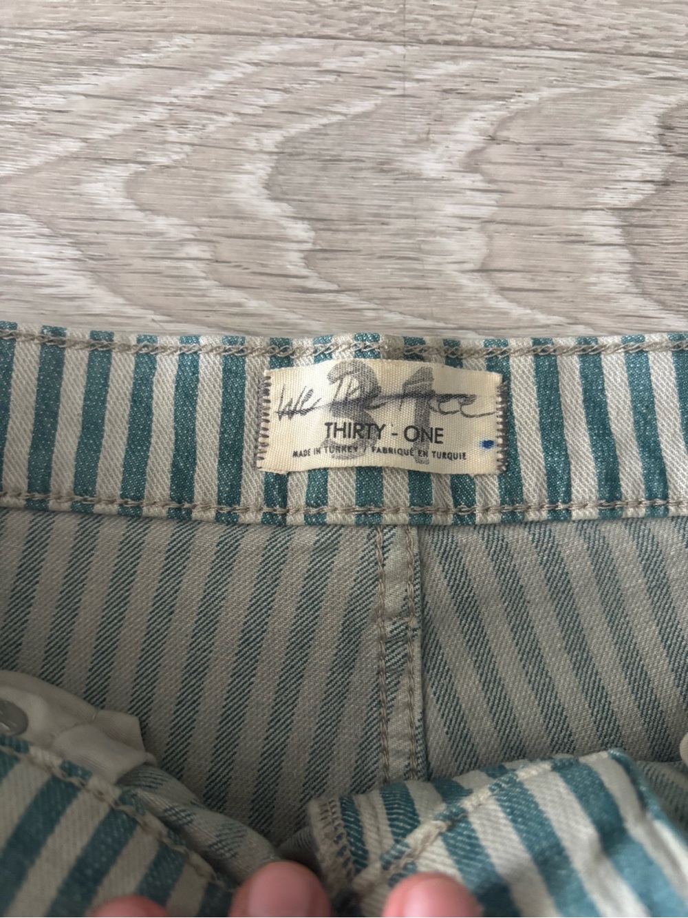 Free People Astoria Wide Leg Jeans in Peppermint Stripe - Picture 8 of 9